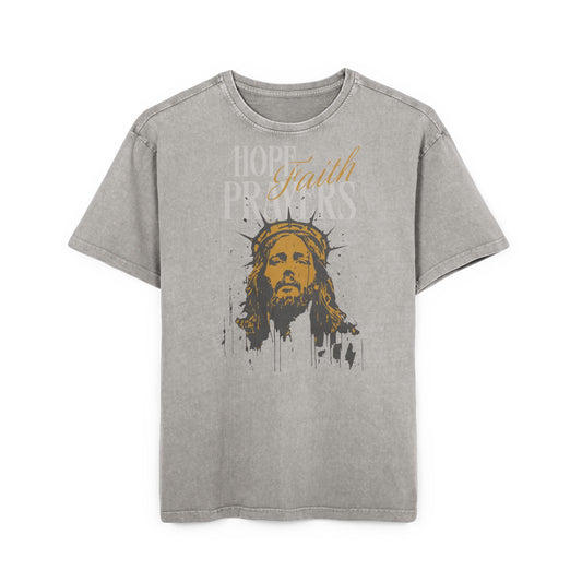 'Hope. Faith. Prayers' Washed Oversized Tee