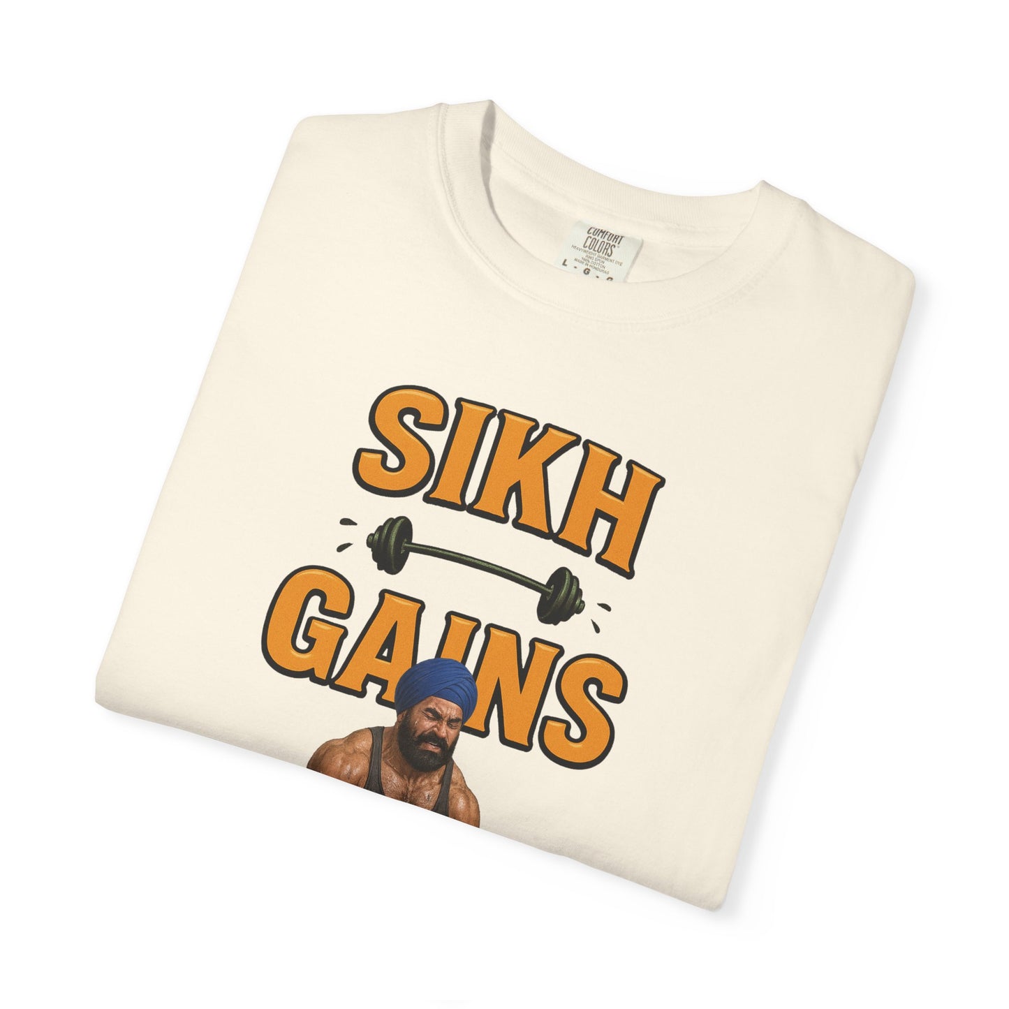 'Sikh Gains' Comfort Tee (Front Design)