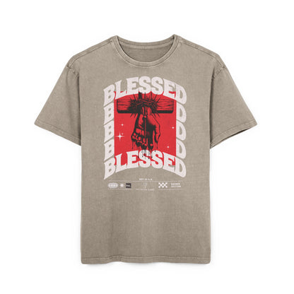 'Blessed' Washed Oversized Tee