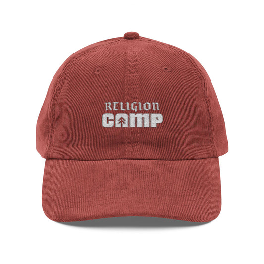 'Religion Camp' Vintage Corduroy Cap (Logo Embroiderer)