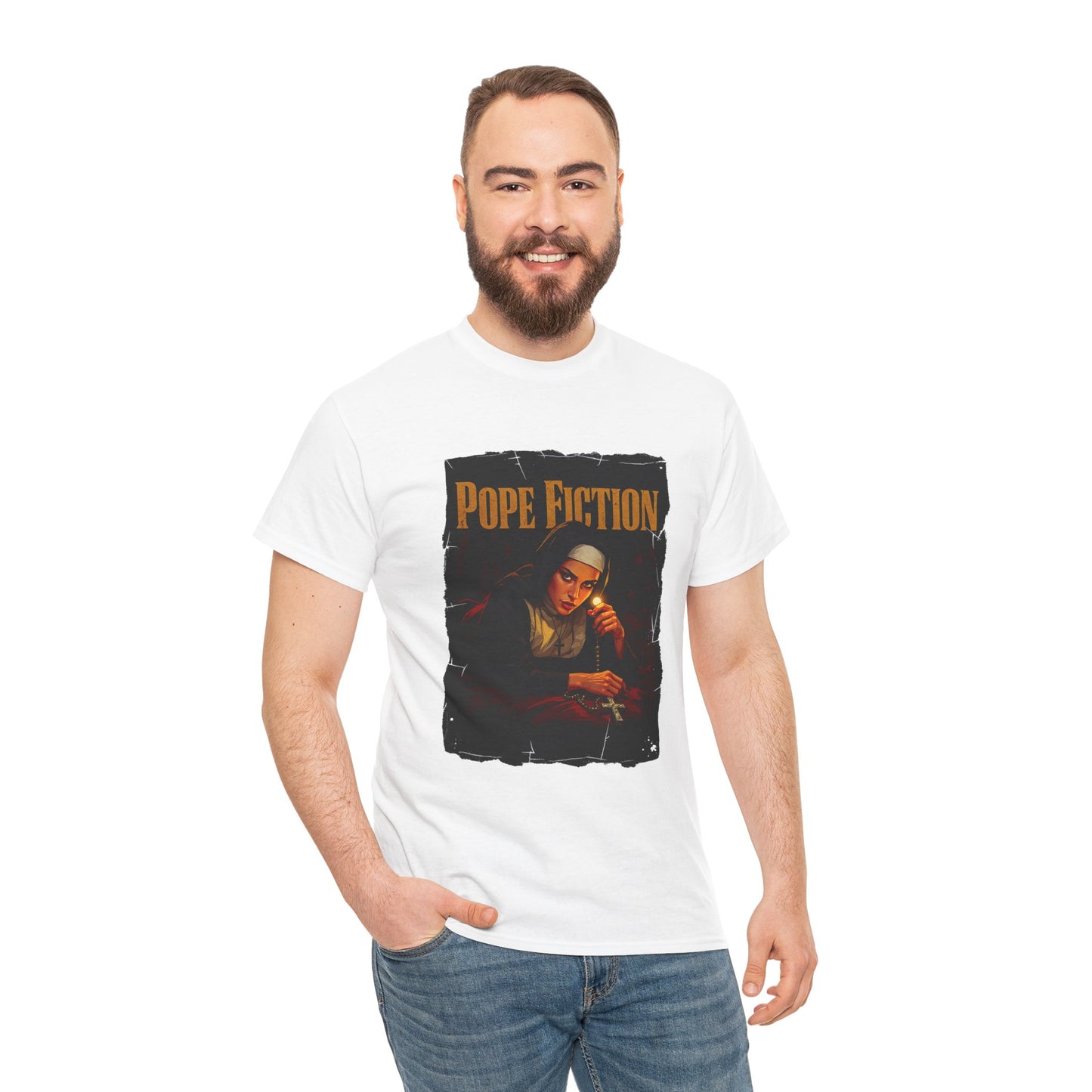 'Pope Fiction' Heavy Cotton Tee