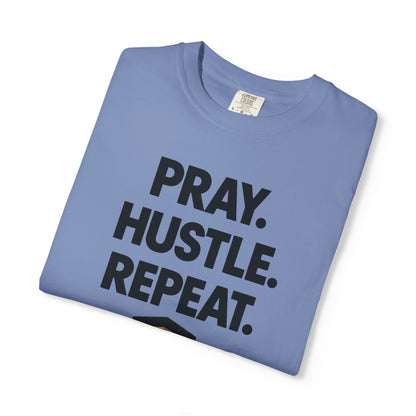 'Pray. Hustle. Repeat.' Islamic Comfort Tee