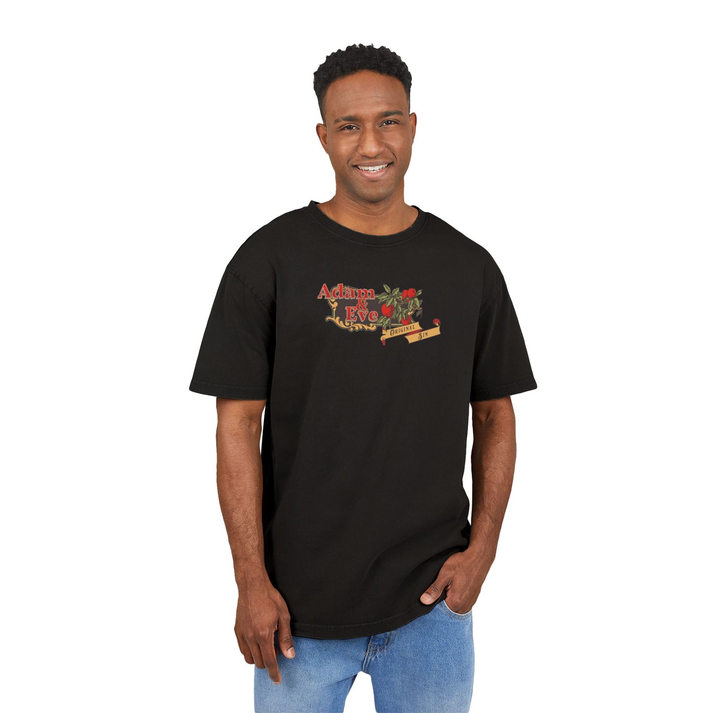 'Adam & Eve' Washed Oversized Tee