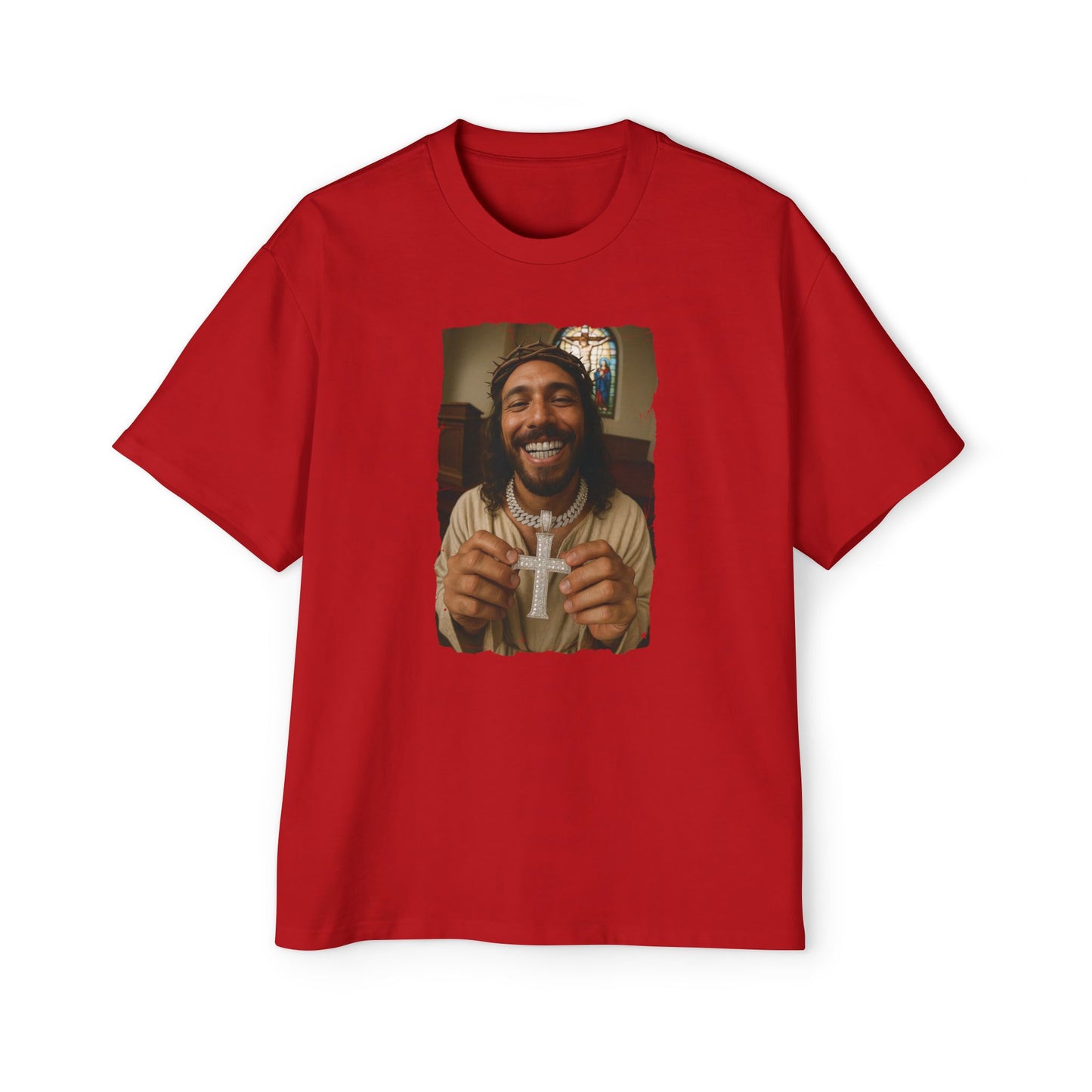 'Iced Out Jesus' Oversized Tee