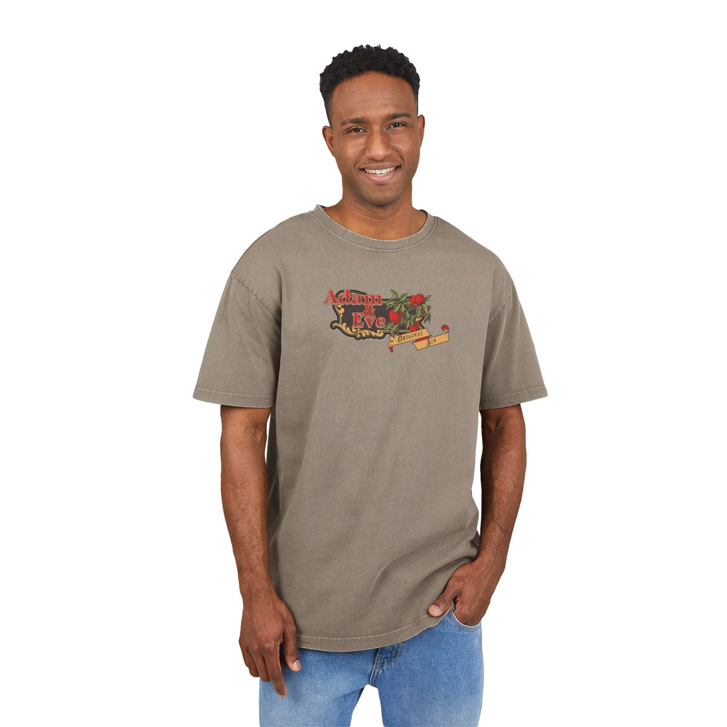 'Adam & Eve' Washed Oversized Tee