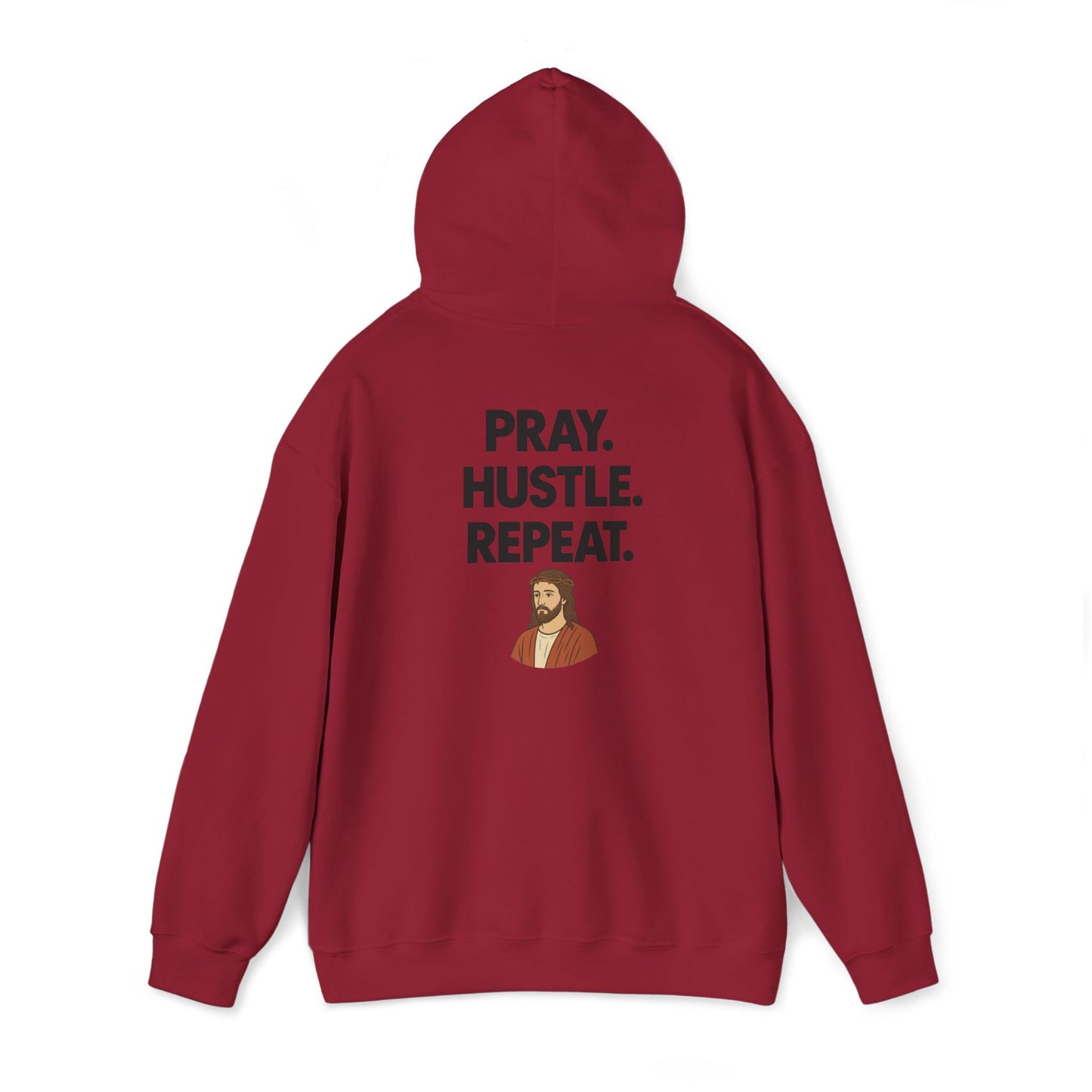 'Pray. Hustle. Repeat.' Christian Hoodie