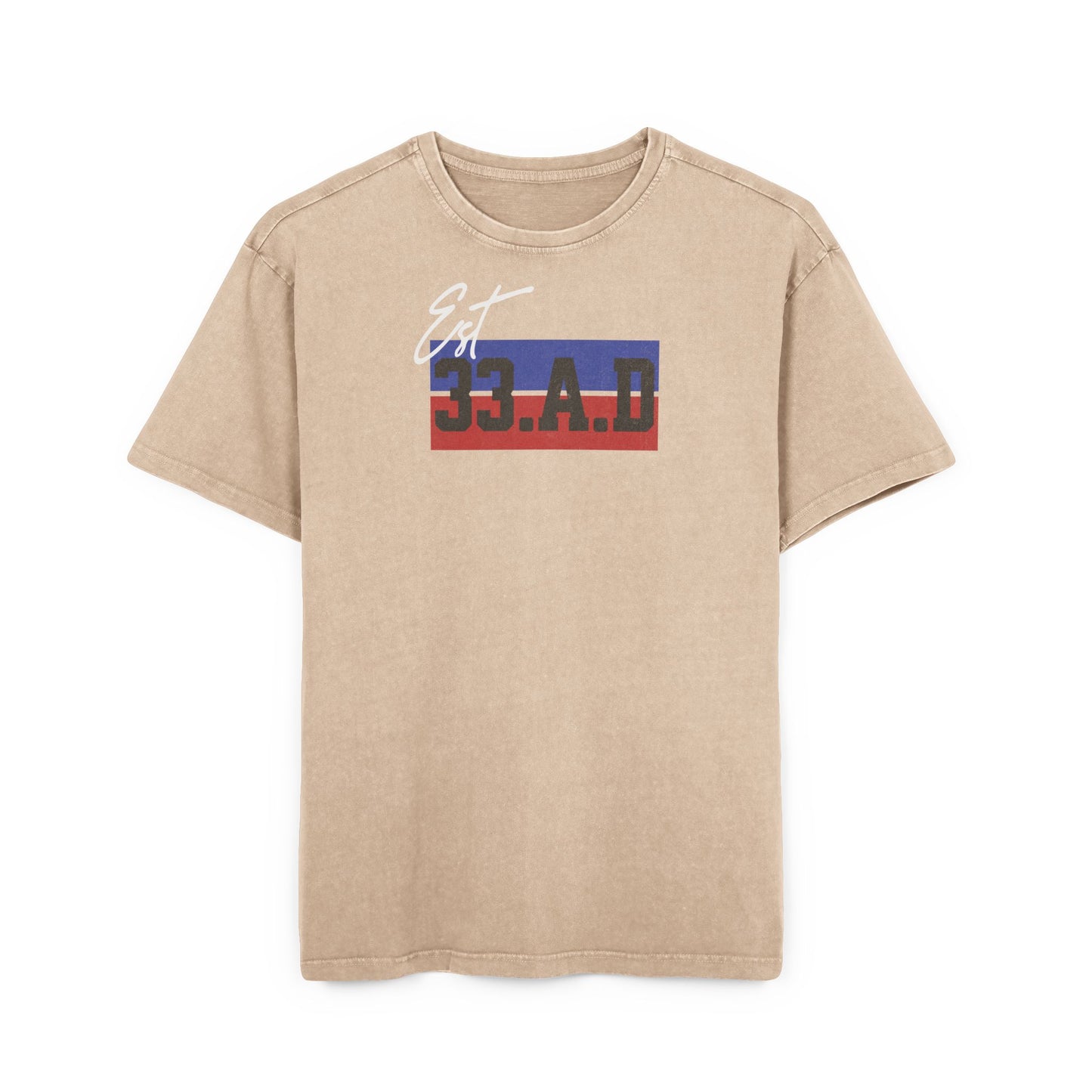 '33 A.D.' Washed Oversized Tee