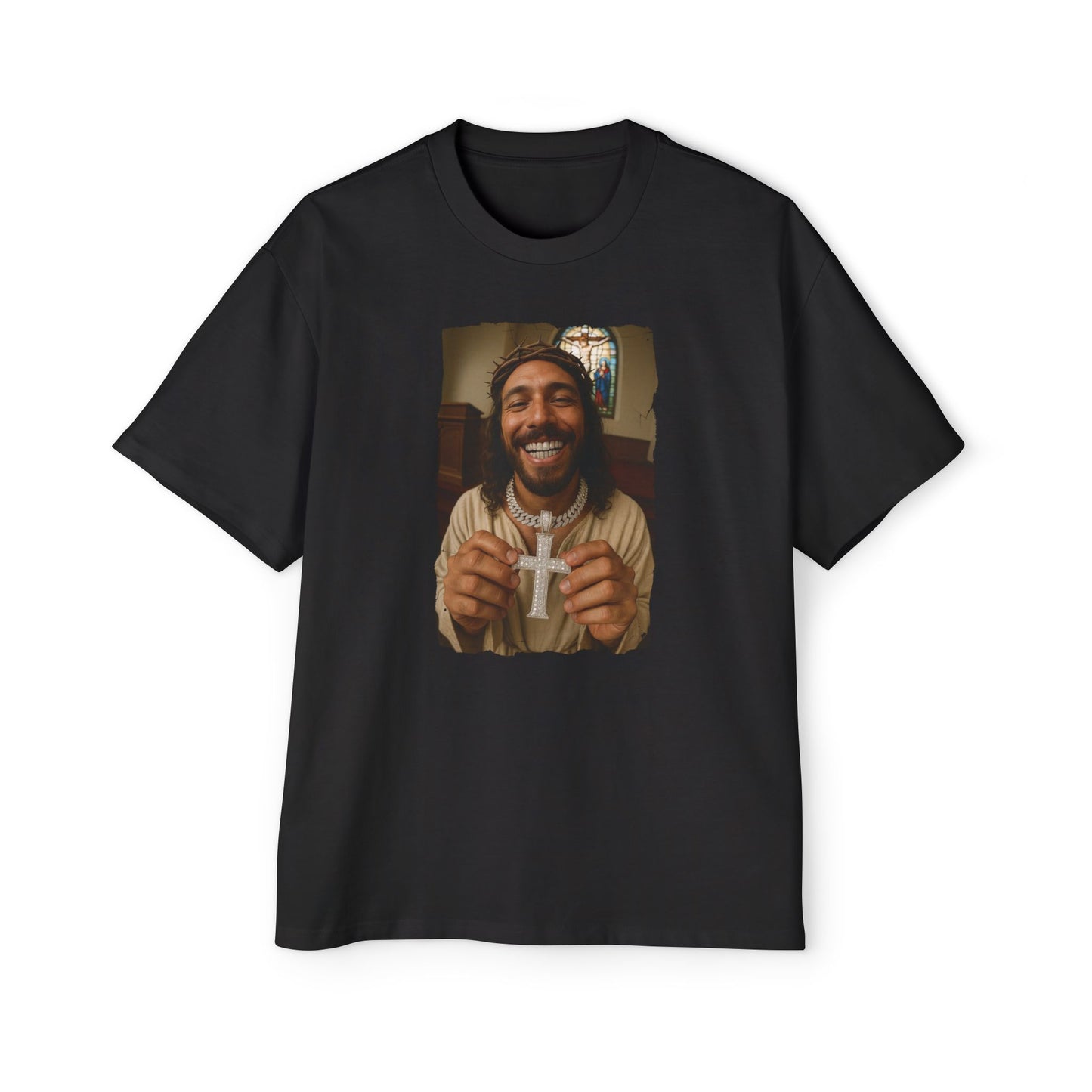 'Iced Out Jesus' Oversized Tee