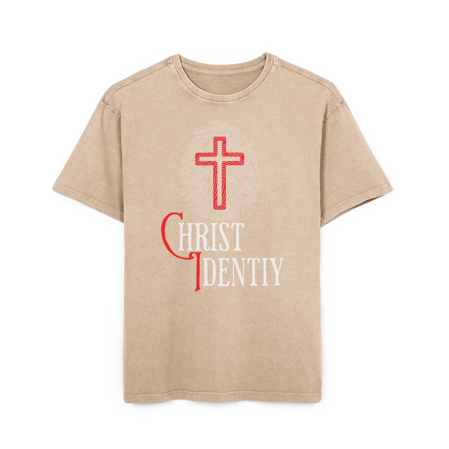 'Christ Identity' Washed Oversized Tee