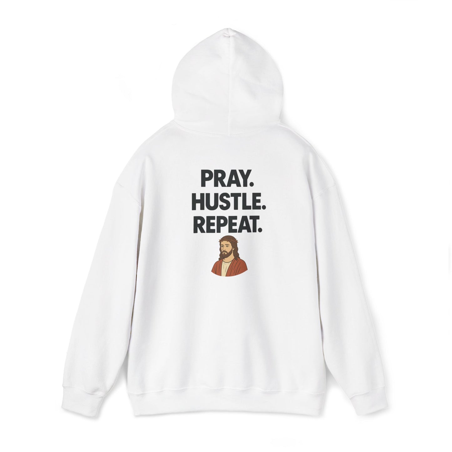 'Pray. Hustle. Repeat.' Christian Hoodie