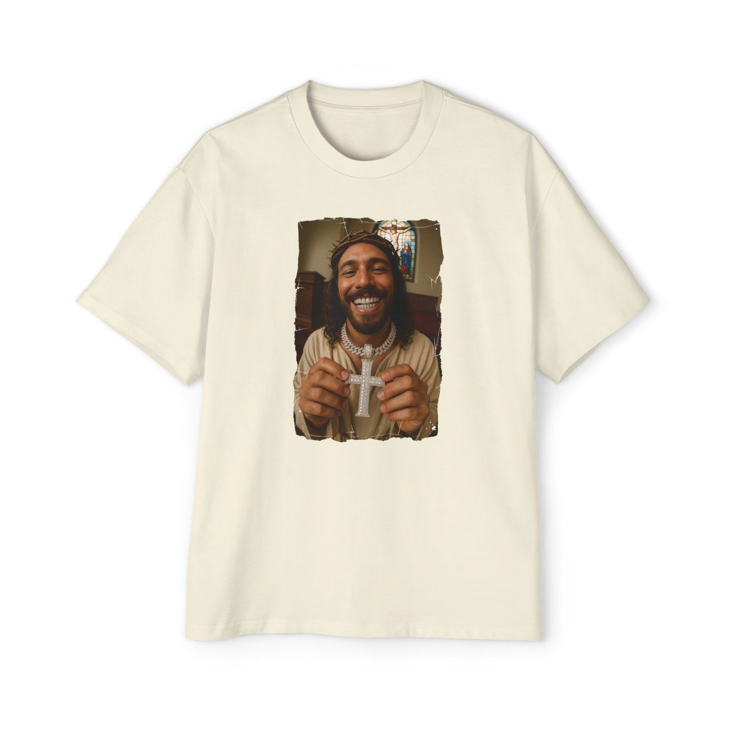 'Iced Out Jesus' Oversized Tee