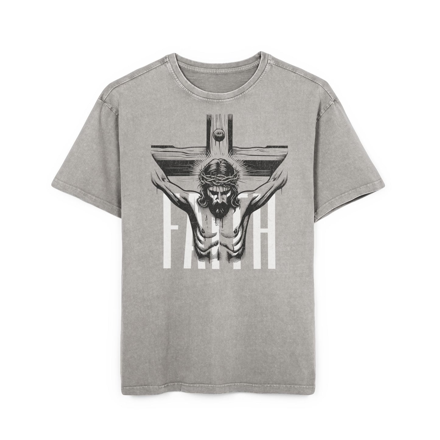 'Faith' Washed Oversized Tee