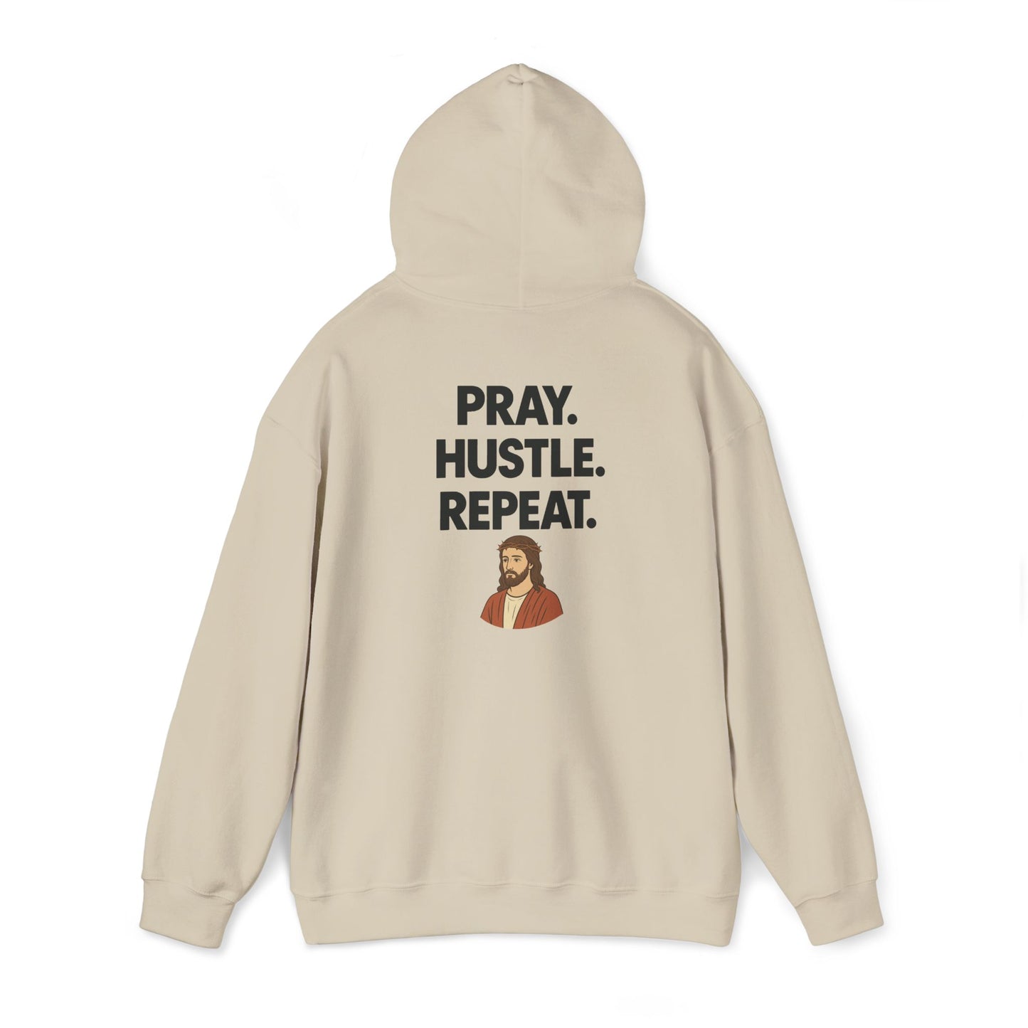 'Pray. Hustle. Repeat.' Christian Hoodie