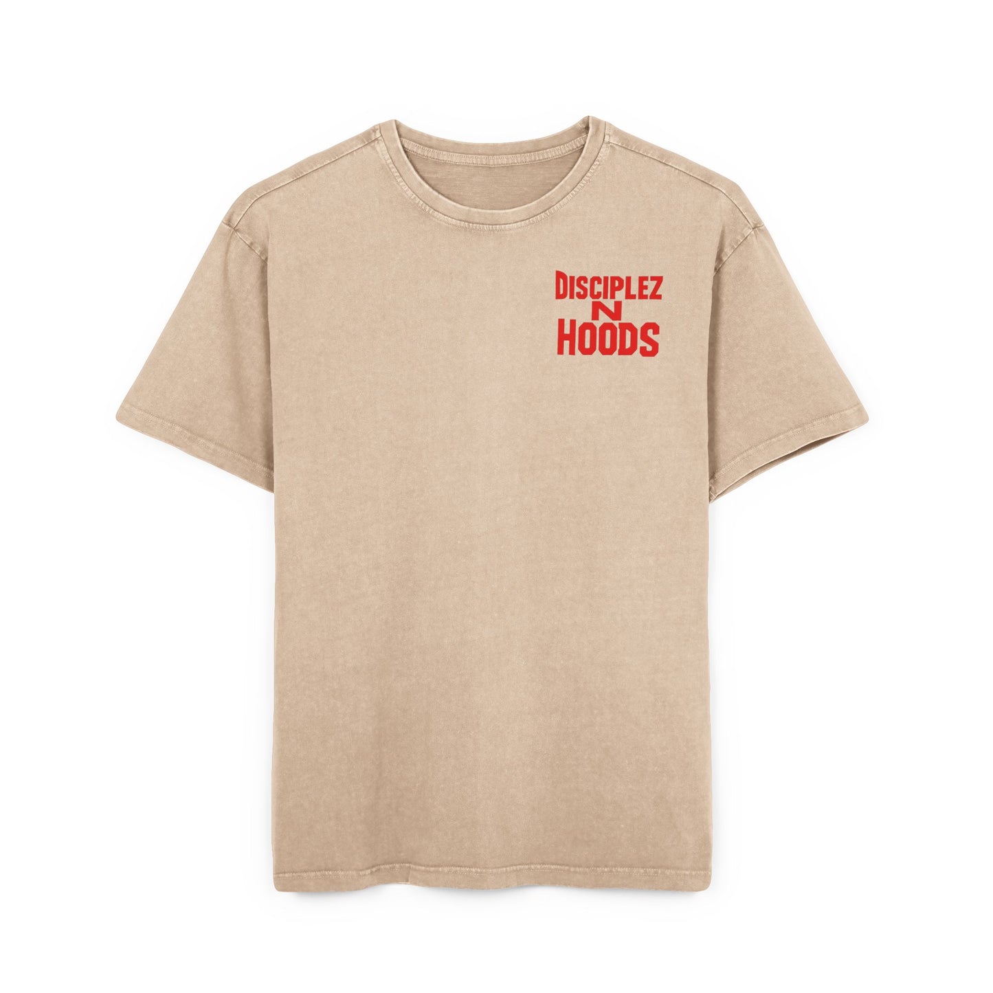 'Disciplez N Hoods' Washed Oversized Tee