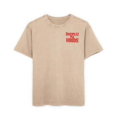 'Disciplez N Hoods' Washed Oversized Tee