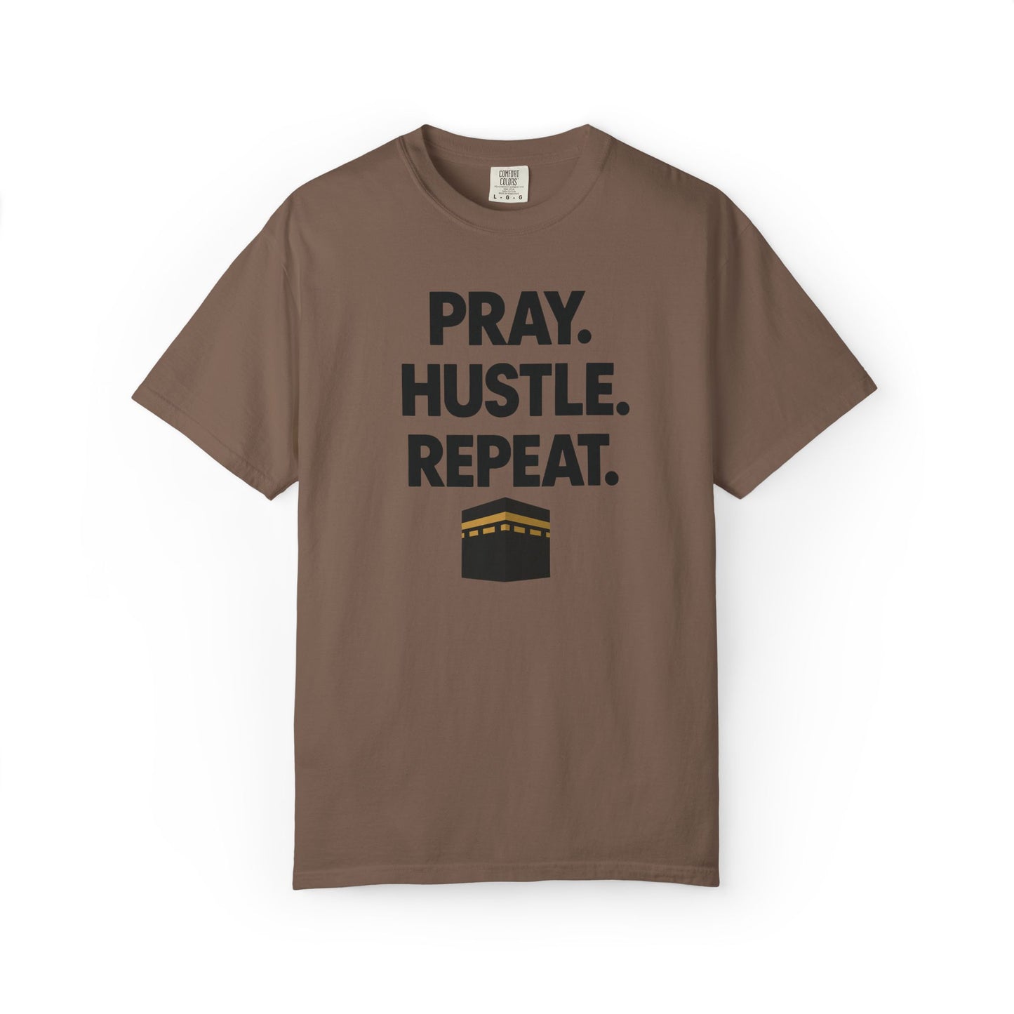 'Pray. Hustle. Repeat.' Islamic Comfort Tee