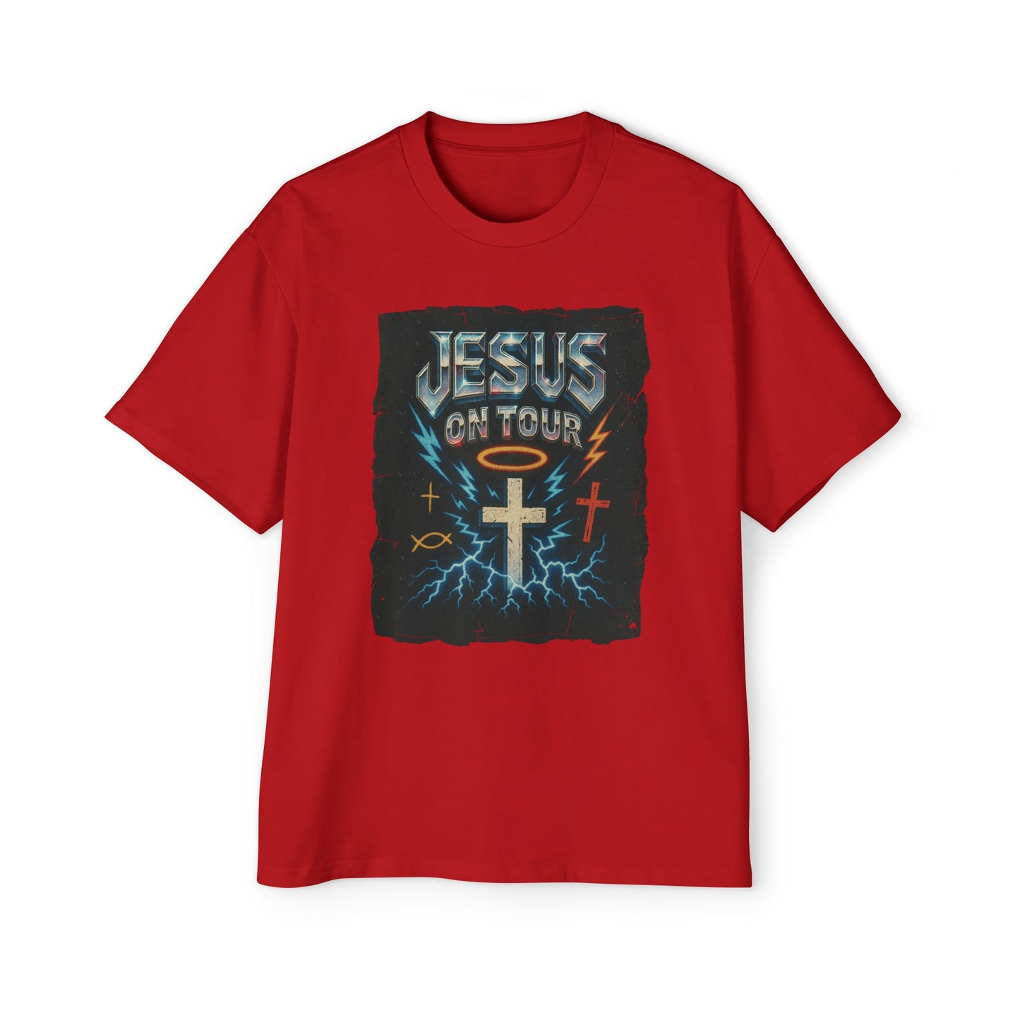 'Jesus on Tour: Holy Thunder' Oversized Tee