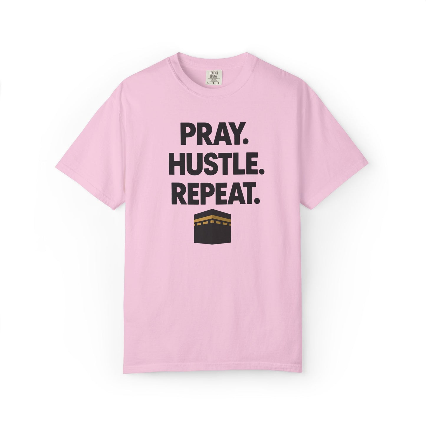 'Pray. Hustle. Repeat.' Islamic Comfort Tee