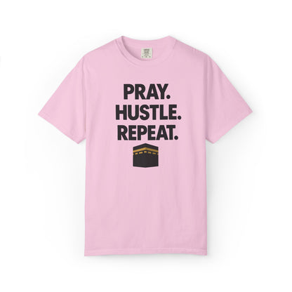 'Pray. Hustle. Repeat.' Islamic Comfort Tee