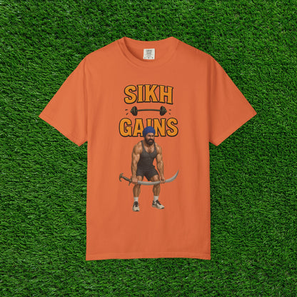 'Sikh Gains' Comfort Tee (Front Design)