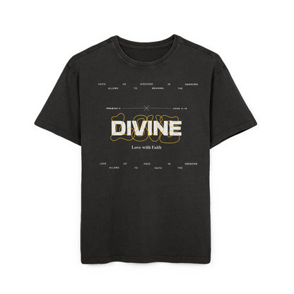 'Divine Love' Washed Oversized Tee