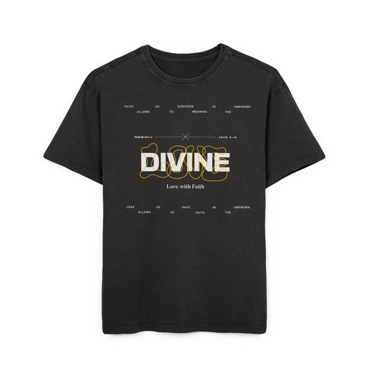 'Divine Love' Washed Oversized Tee