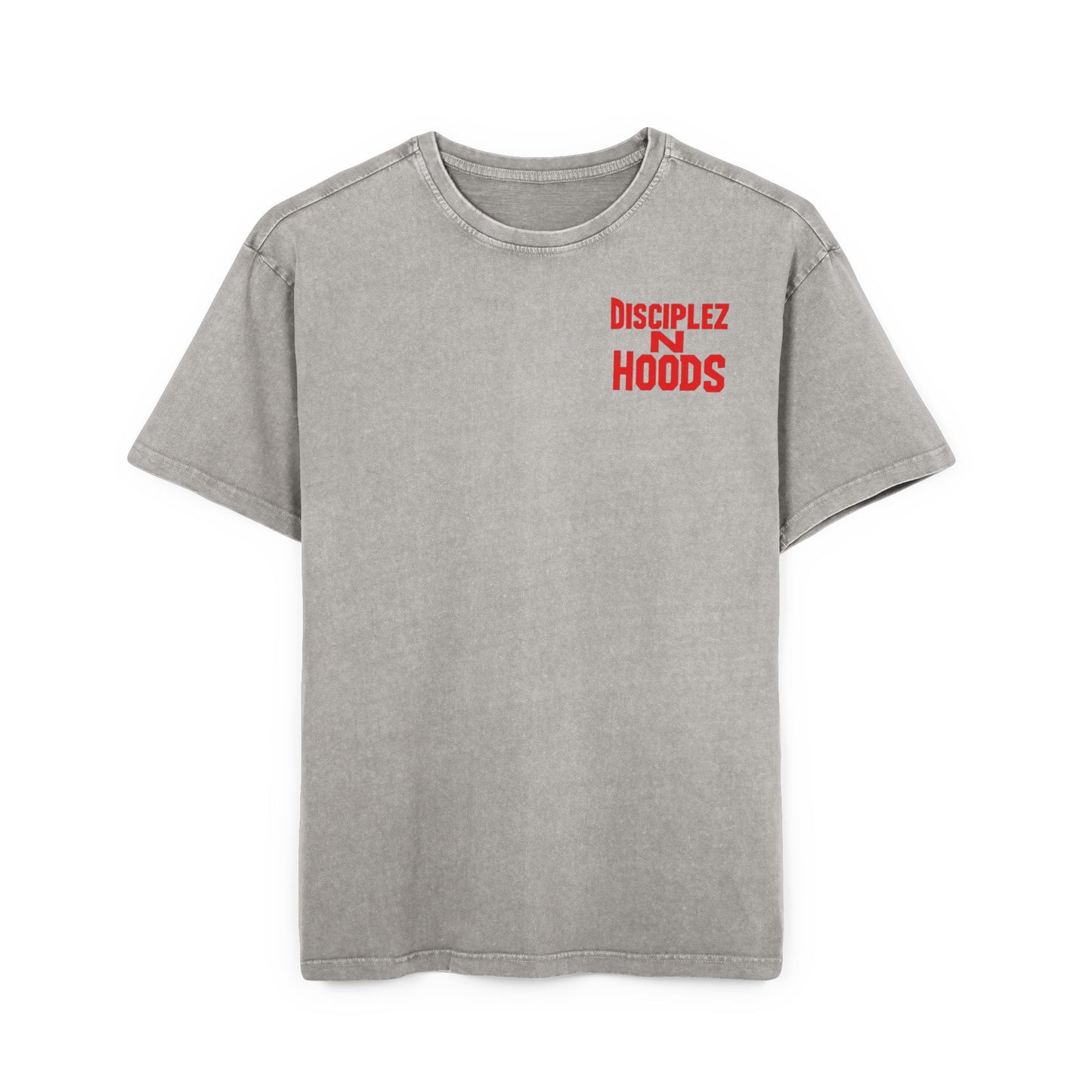 'Disciplez N Hoods' Washed Oversized Tee