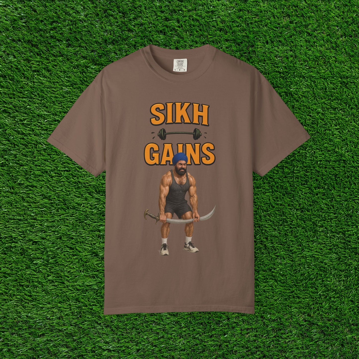 'Sikh Gains' Comfort Tee (Front Design)