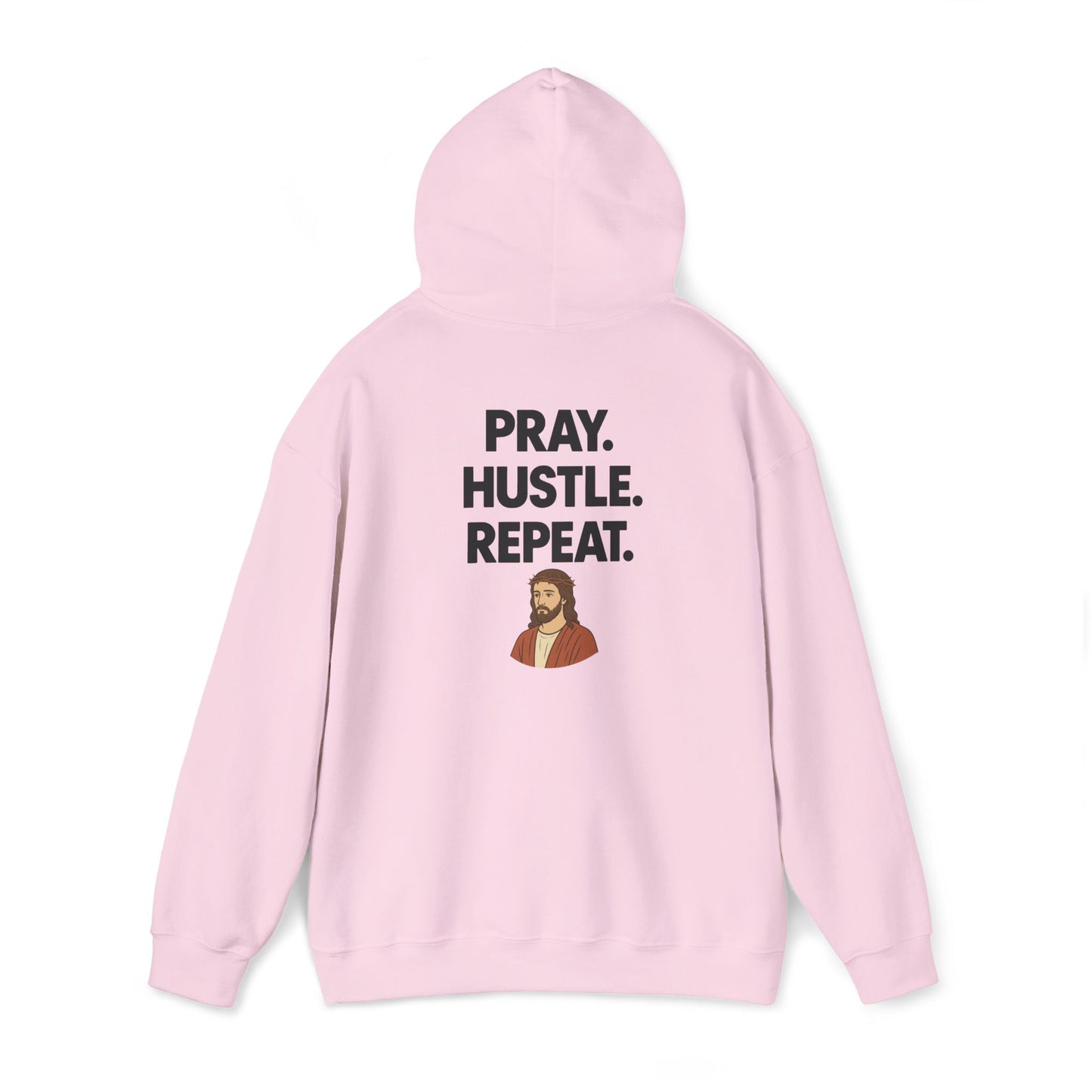 'Pray. Hustle. Repeat.' Christian Hoodie