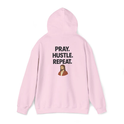 'Pray. Hustle. Repeat.' Christian Hoodie