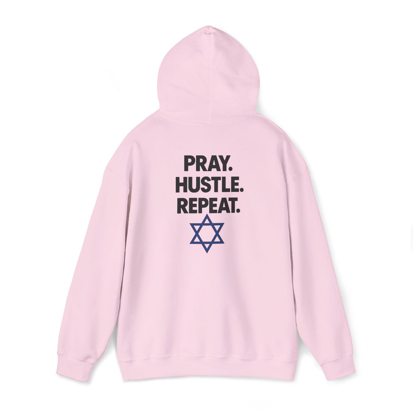 'Pray. Hustle. Repeat.' Judaism Hoodie