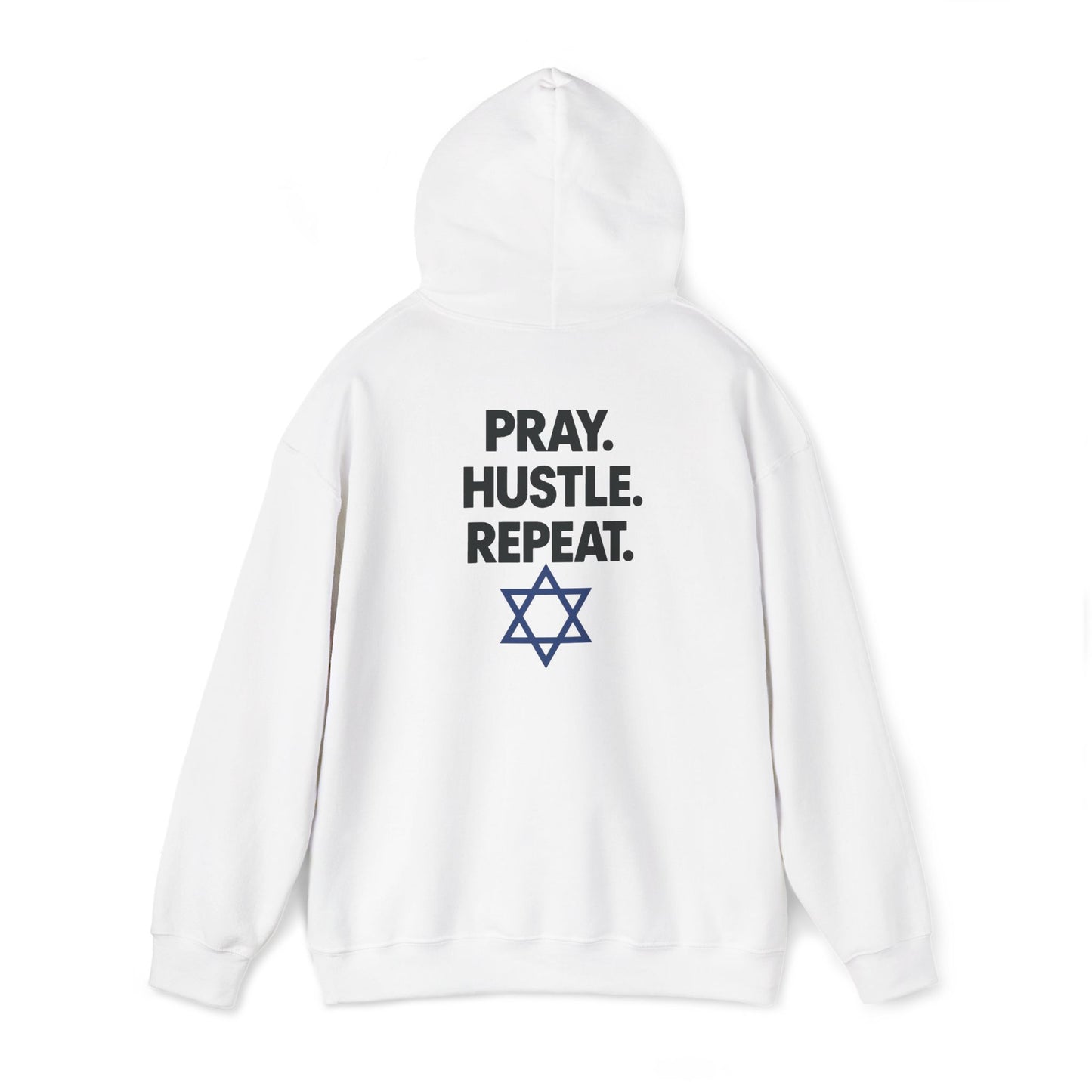 'Pray. Hustle. Repeat.' Judaism Hoodie