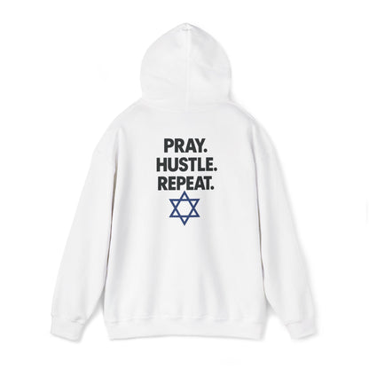 'Pray. Hustle. Repeat.' Judaism Hoodie