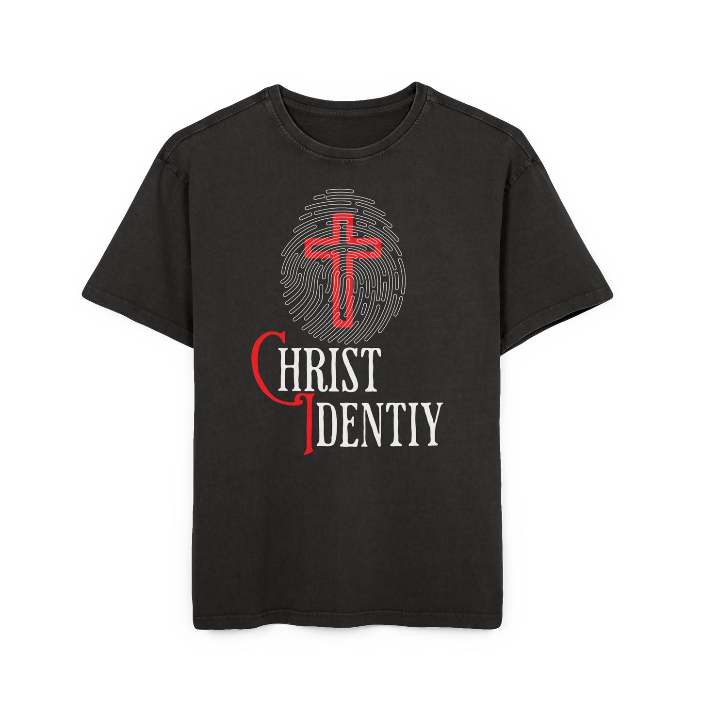'Christ Identity' Washed Oversized Tee