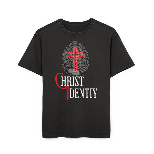 'Christ Identity' Washed Oversized Tee