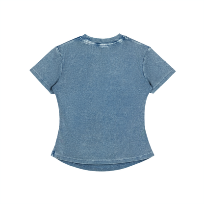 Eden Cross Vintaged-Wash Bodycon Tee