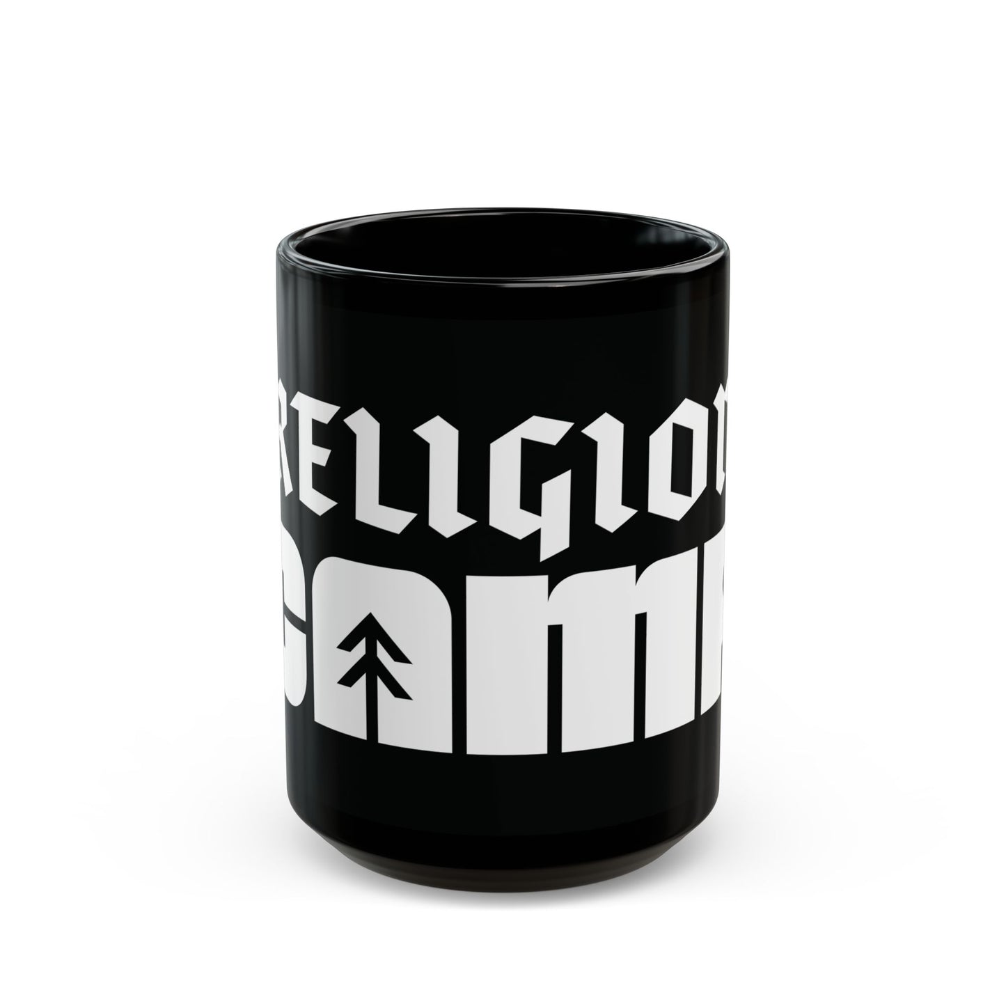 Religion Camp Black Mug