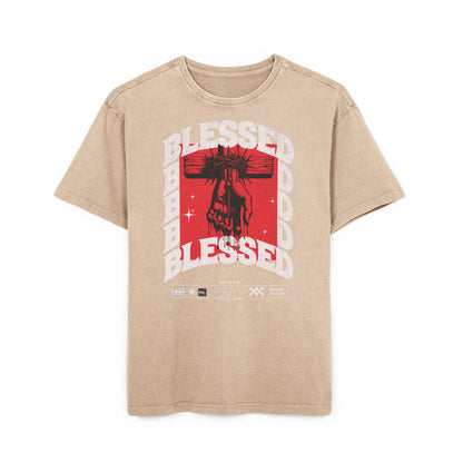'Blessed' Washed Oversized Tee