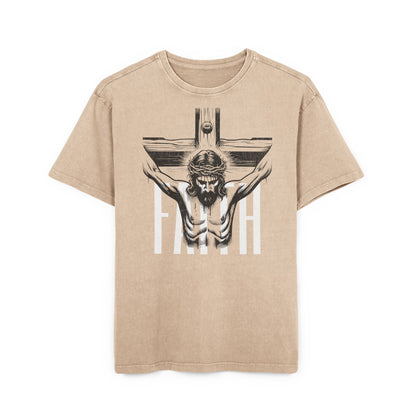 'Faith' Washed Oversized Tee