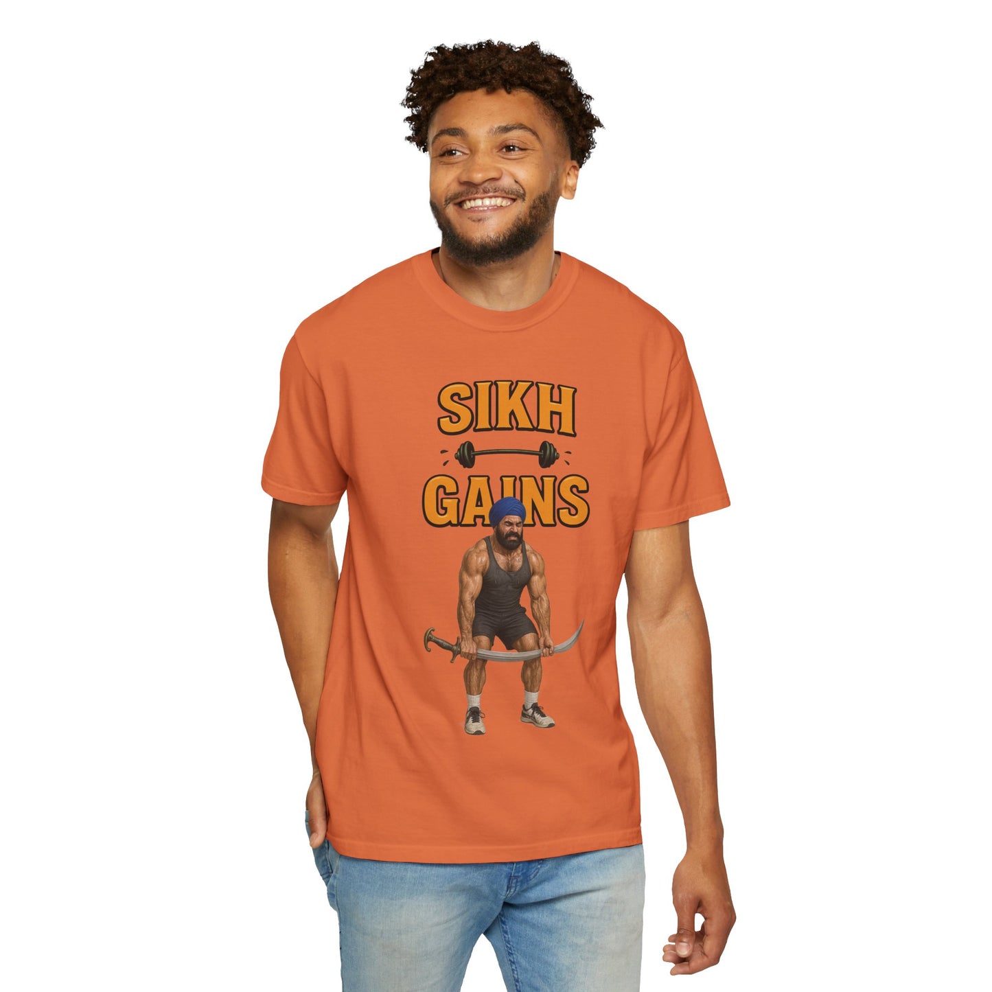 'Sikh Gains' Comfort Tee (Front Design)