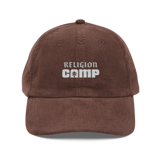 'Religion Camp' Vintage Corduroy Cap (Logo Embroiderer)
