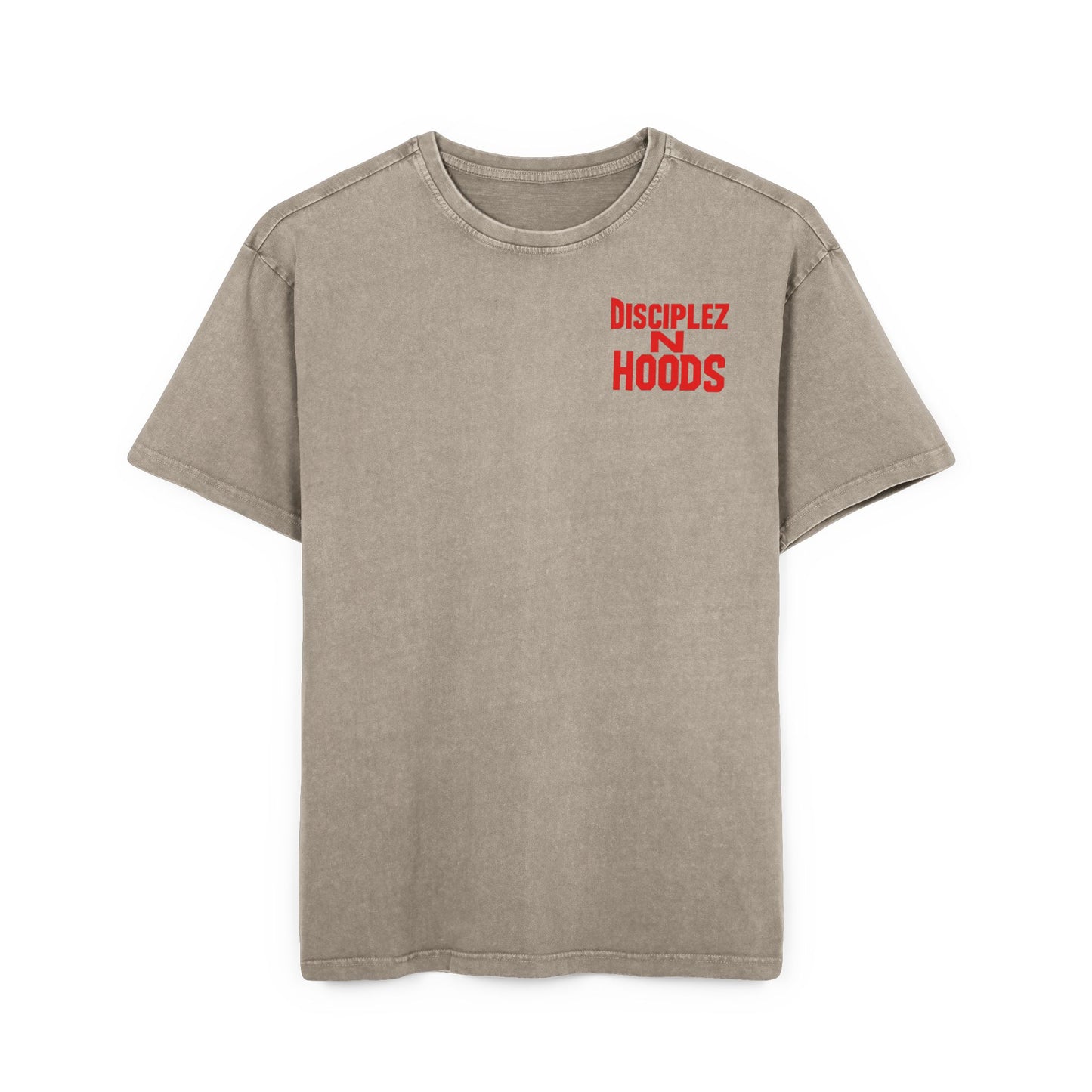 'Disciplez N Hoods' Washed Oversized Tee