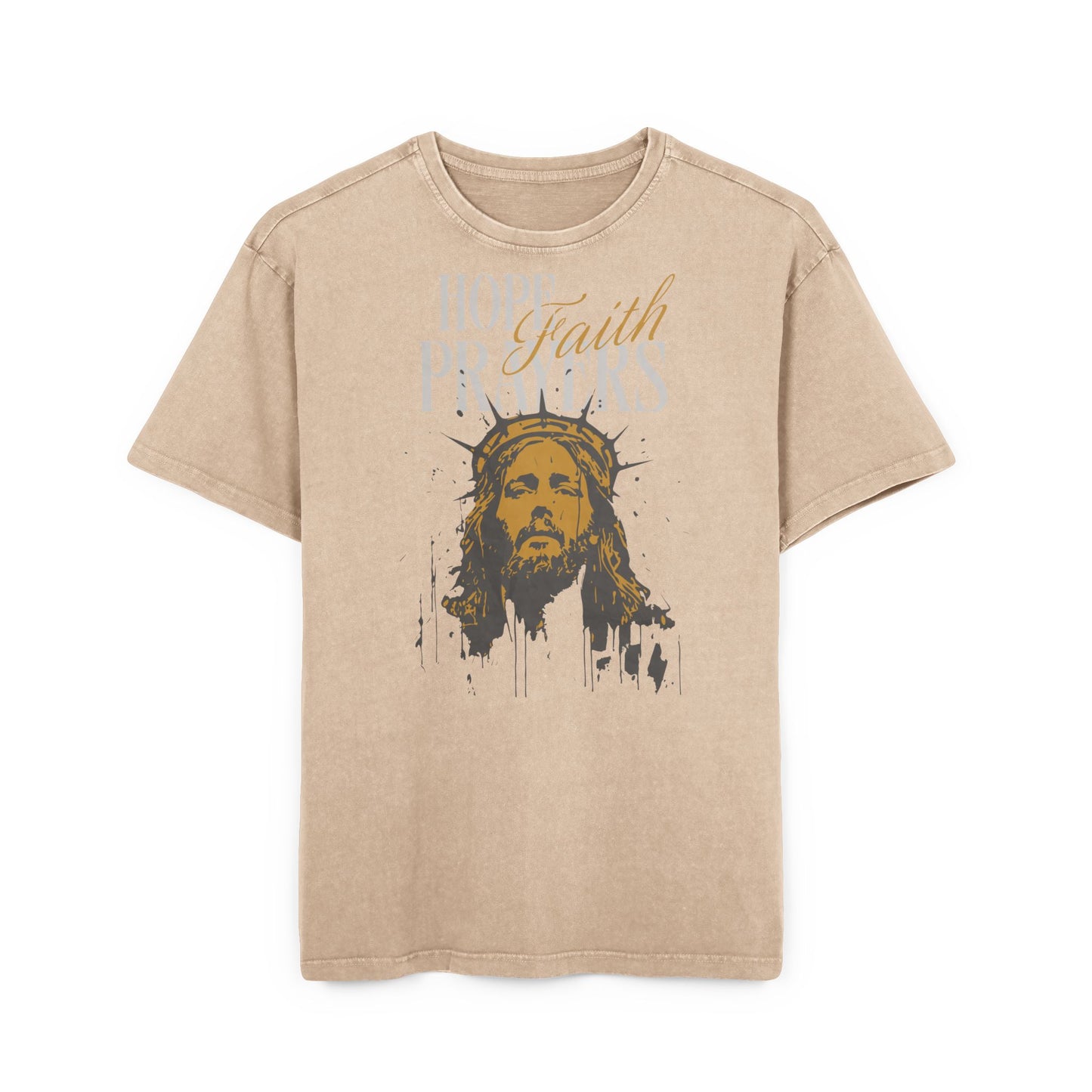 'Hope. Faith. Prayers' Washed Oversized Tee