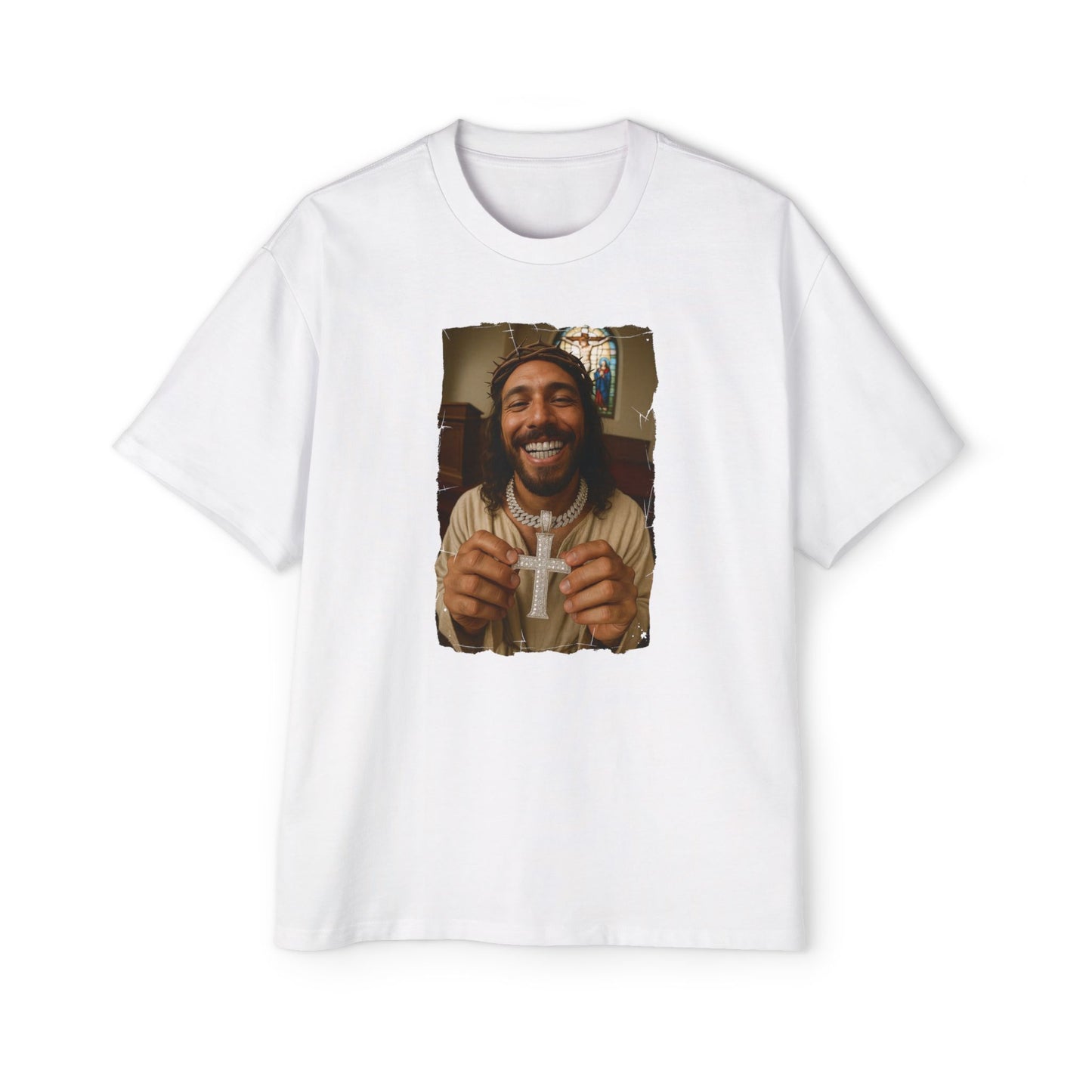 'Iced Out Jesus' Oversized Tee