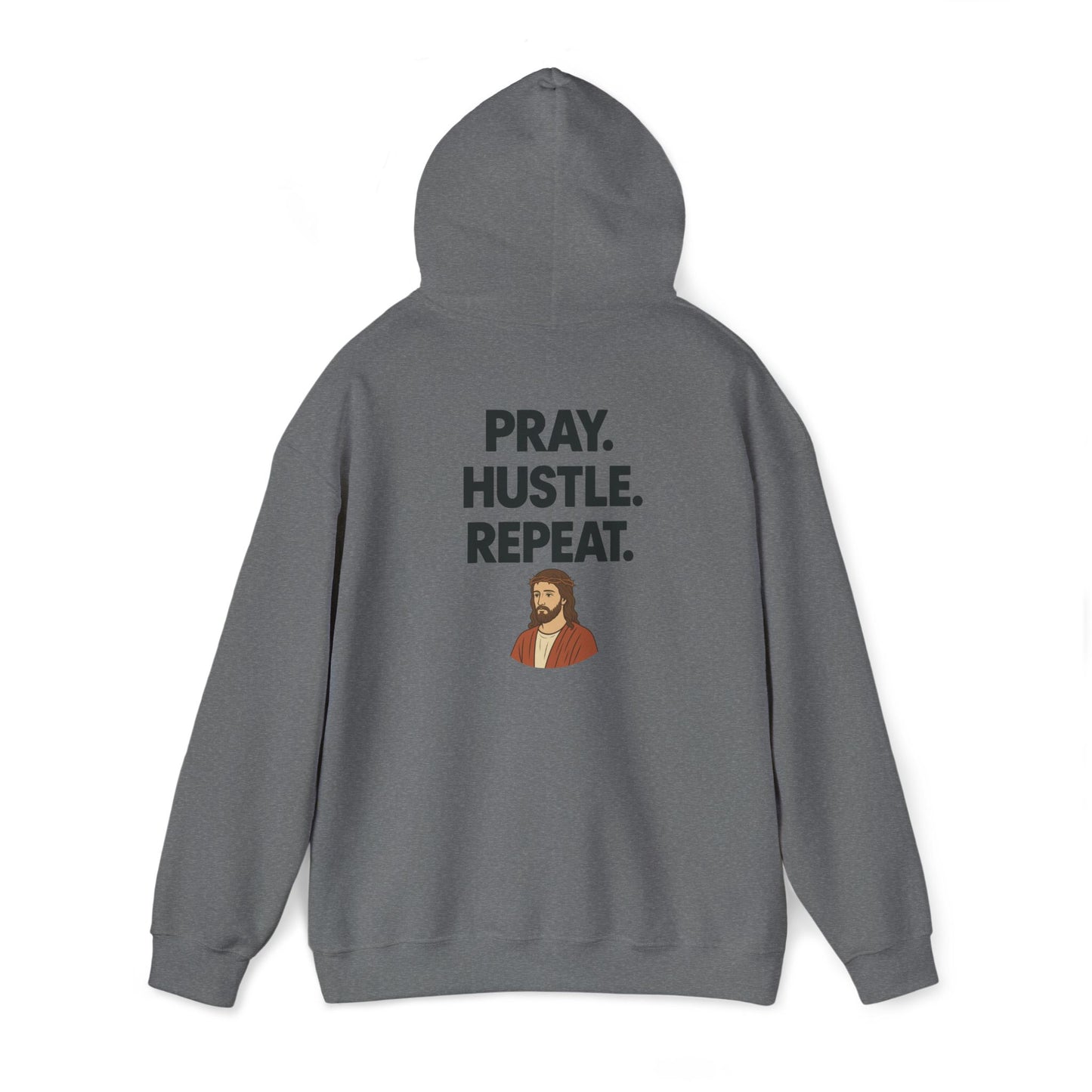'Pray. Hustle. Repeat.' Christian Hoodie