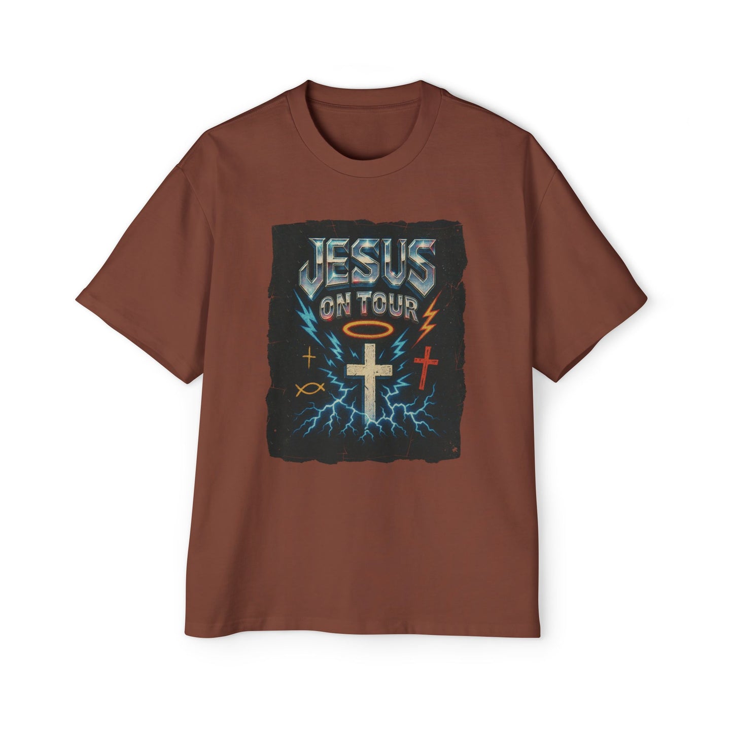 'Jesus on Tour: Holy Thunder' Oversized Tee