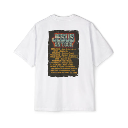 'Jesus On Tour: Tour Dates' Oversized Tee