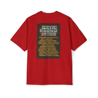 'Jesus On Tour: Tour Dates' Oversized Tee