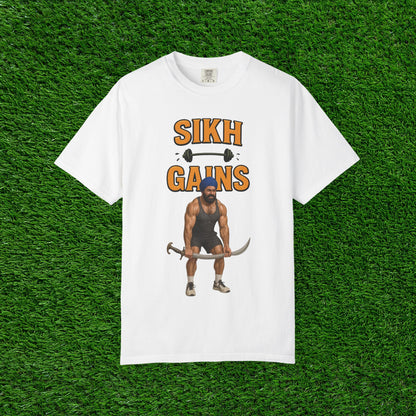'Sikh Gains' Comfort Tee (Front Design)