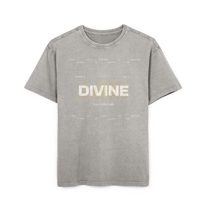 'Divine Love' Washed Oversized Tee